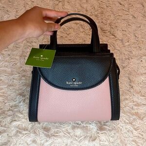 BRAND NEW Kate Spade pink & black leather purse